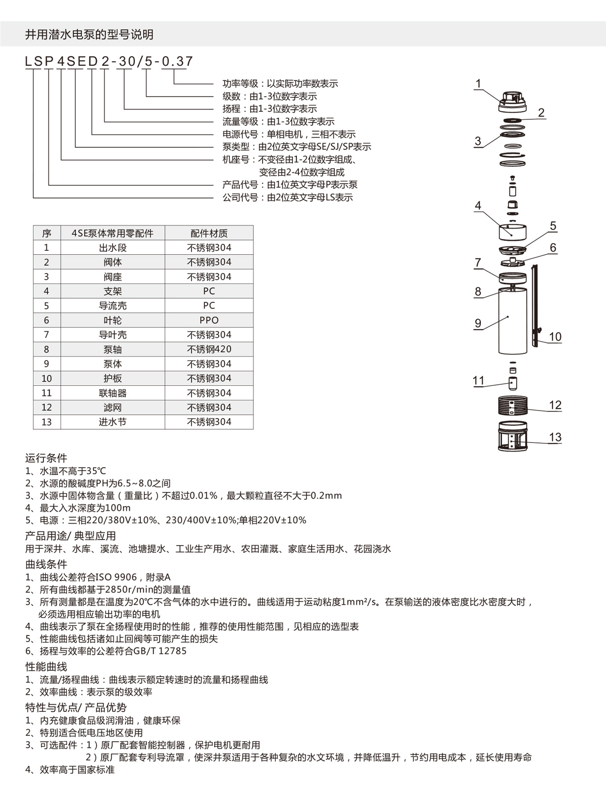 4ST系列深井潛水泵 4ST系列深井潛水泵